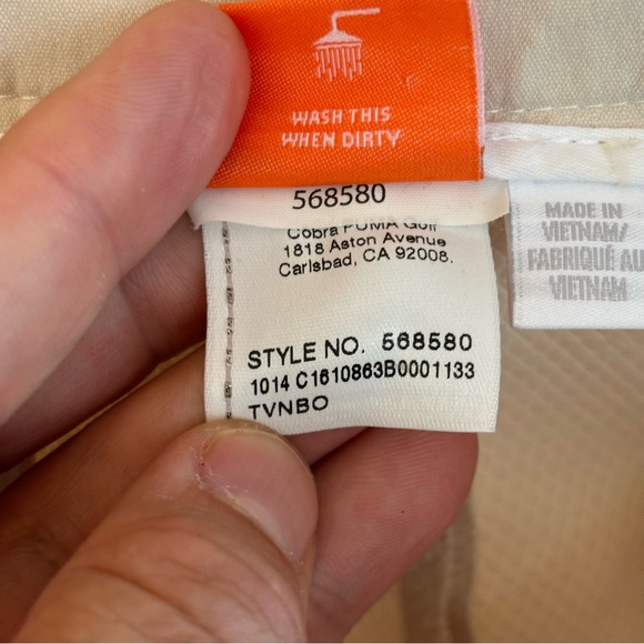 Puma Cream Performance Activewear Flat Front Chino Golf Pants Mens 38x32 *NOTE - Picture 10 of 10